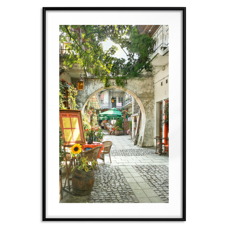 Wall Poster Krakow: Sunny Pub - colorful frame with a charming alley and architecture 118158 additionalImage 15