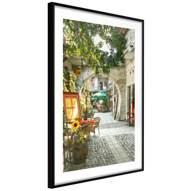 Wall Poster Krakow: Sunny Pub - colorful frame with a charming alley and architecture 118158 additionalImage 11