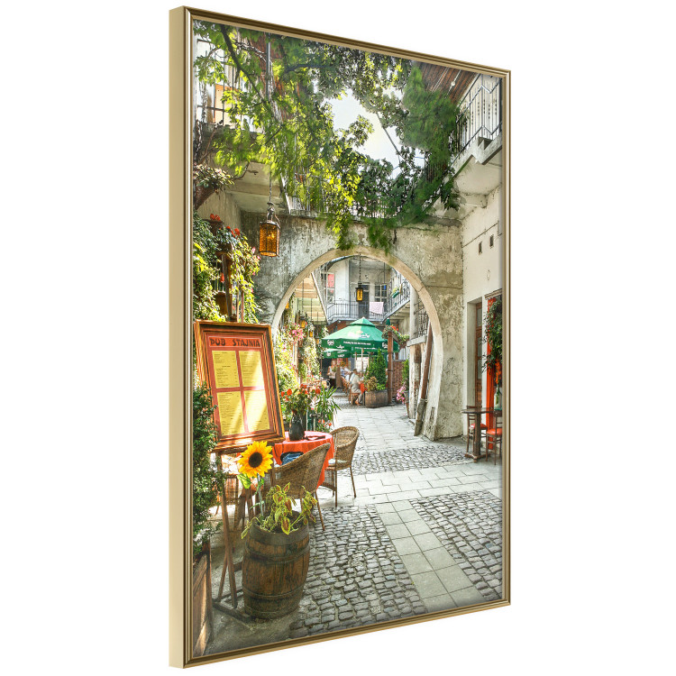 Wall Poster Krakow: Sunny Pub - colorful frame with a charming alley and architecture 118158 additionalImage 12