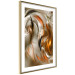 Wall Poster Autumn Wind - abstract golden and silver swirling waves 123858 additionalThumb 8