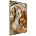 Wall Poster Autumn Wind - abstract golden and silver swirling waves 123858 additionalThumb 12