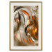 Wall Poster Autumn Wind - abstract golden and silver swirling waves 123858 additionalThumb 19
