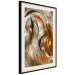 Wall Poster Autumn Wind - abstract golden and silver swirling waves 123858 additionalThumb 3