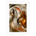 Wall Poster Autumn Wind - abstract golden and silver swirling waves 123858 additionalThumb 19