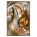 Wall Poster Autumn Wind - abstract golden and silver swirling waves 123858 additionalThumb 16