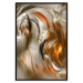 Wall Poster Autumn Wind - abstract golden and silver swirling waves 123858 additionalThumb 24