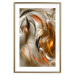 Wall Poster Autumn Wind - abstract golden and silver swirling waves 123858 additionalThumb 16