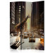 Room Divider Giraffe in the Big City (3-piece) - animal on a busy street 124258