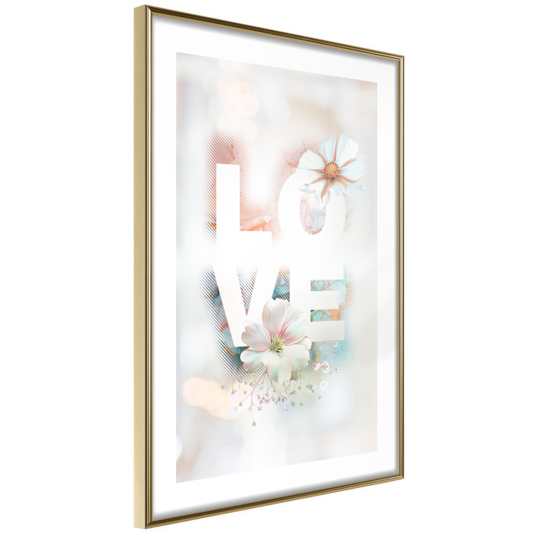 Poster Colorful Love - English text with flowers on a blurred background 125258 additionalImage 6