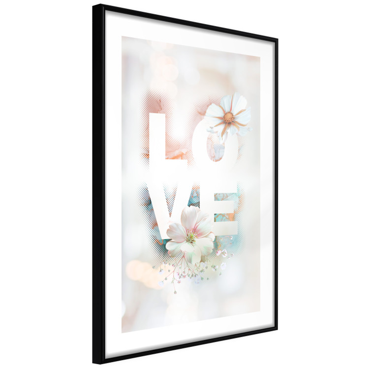 Poster Colorful Love - English text with flowers on a blurred background 125258 additionalImage 11