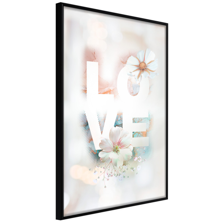 Poster Colorful Love - English text with flowers on a blurred background 125258 additionalImage 10