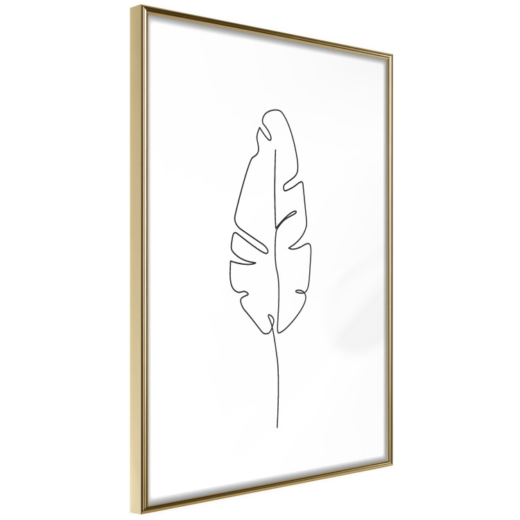 Wall Poster Loneliness in Flight - black leaf pattern on a contrasting white background 125758 additionalImage 6