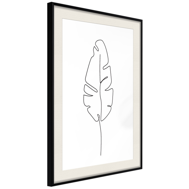 Wall Poster Loneliness in Flight - black leaf pattern on a contrasting white background 125758 additionalImage 3
