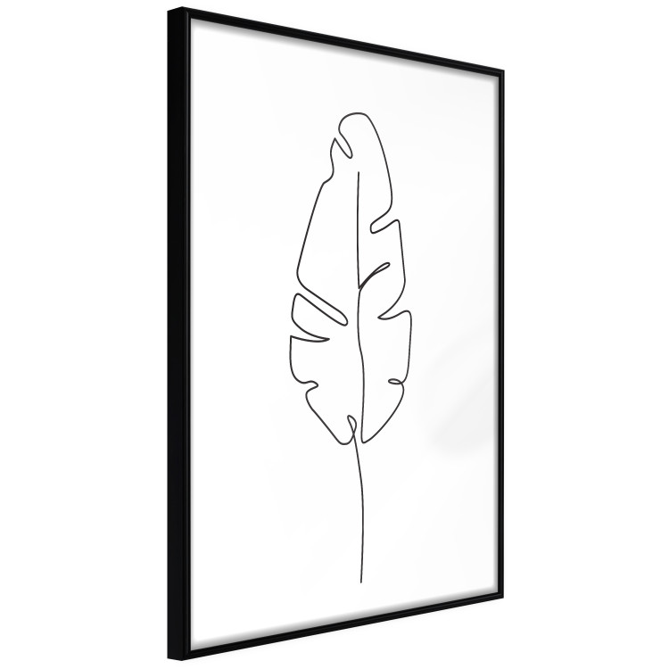 Wall Poster Loneliness in Flight - black leaf pattern on a contrasting white background 125758 additionalImage 10
