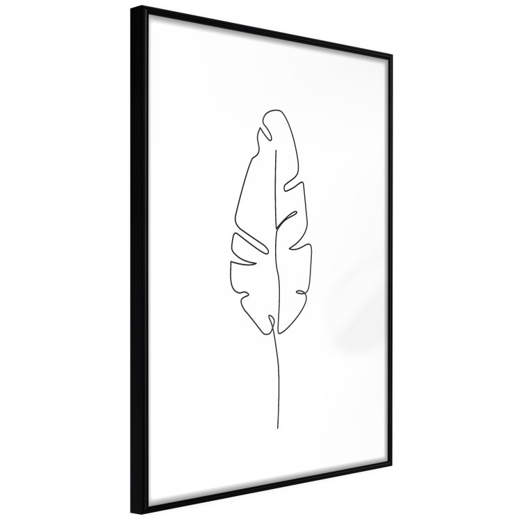 Wall Poster Loneliness in Flight - black leaf pattern on a contrasting white background 125758 additionalImage 11