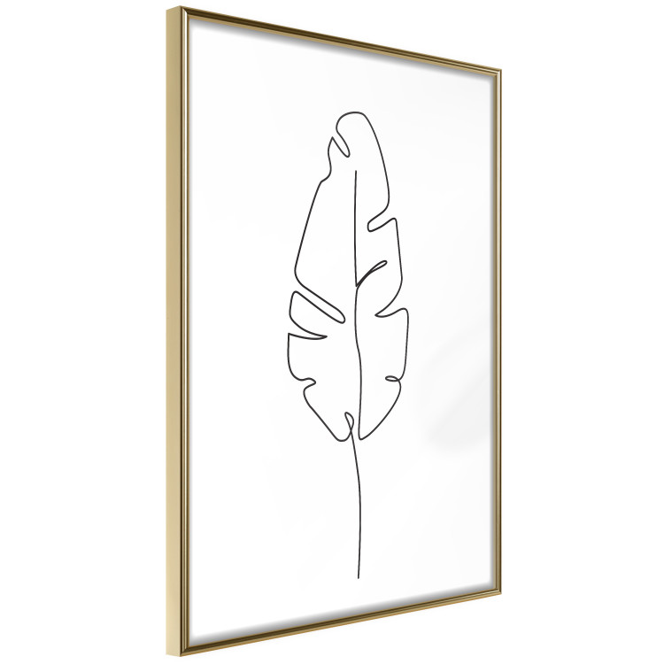 Wall Poster Loneliness in Flight - black leaf pattern on a contrasting white background 125758 additionalImage 14