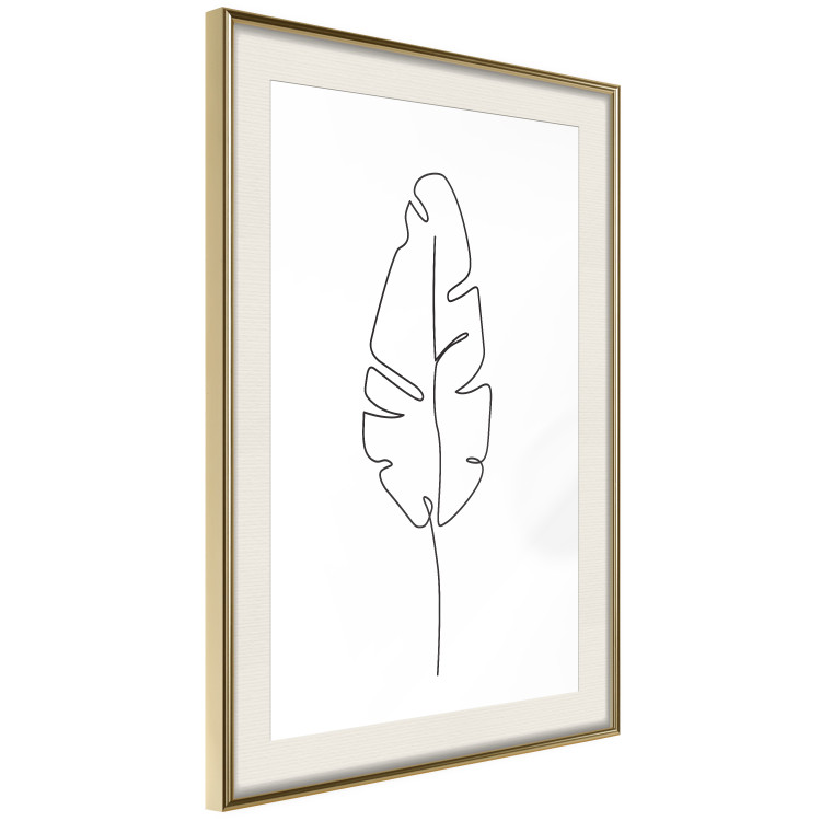 Wall Poster Loneliness in Flight - black leaf pattern on a contrasting white background 125758 additionalImage 2