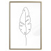 Wall Poster Loneliness in Flight - black leaf pattern on a contrasting white background 125758 additionalThumb 20