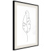 Wall Poster Loneliness in Flight - black leaf pattern on a contrasting white background 125758 additionalThumb 3