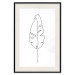 Wall Poster Loneliness in Flight - black leaf pattern on a contrasting white background 125758 additionalThumb 18