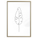 Wall Poster Loneliness in Flight - black leaf pattern on a contrasting white background 125758 additionalThumb 16