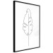 Wall Poster Loneliness in Flight - black leaf pattern on a contrasting white background 125758 additionalThumb 10