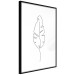 Wall Poster Loneliness in Flight - black leaf pattern on a contrasting white background 125758 additionalThumb 11