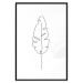 Wall Poster Loneliness in Flight - black leaf pattern on a contrasting white background 125758 additionalThumb 17