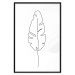 Wall Poster Loneliness in Flight - black leaf pattern on a contrasting white background 125758 additionalThumb 24