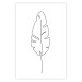 Wall Poster Loneliness in Flight - black leaf pattern on a contrasting white background 125758