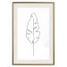 Wall Poster Loneliness in Flight - black leaf pattern on a contrasting white background 125758 additionalThumb 19