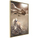 Poster Guardian of Clouds - wild wolf against a sky with clouds in sepia motif 126358 additionalThumb 12