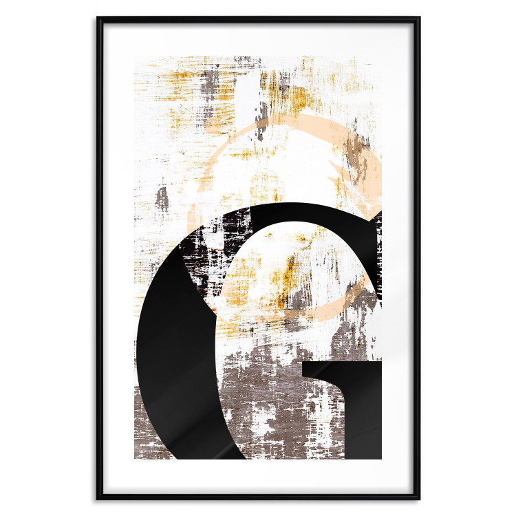 Wall Poster Letter G - black letter among abstract patterns on white background 127858 additionalImage 15