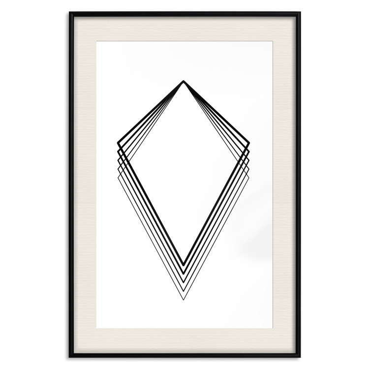 Poster Geometric Shape - line art figures on white contrasting background 127958 additionalImage 19