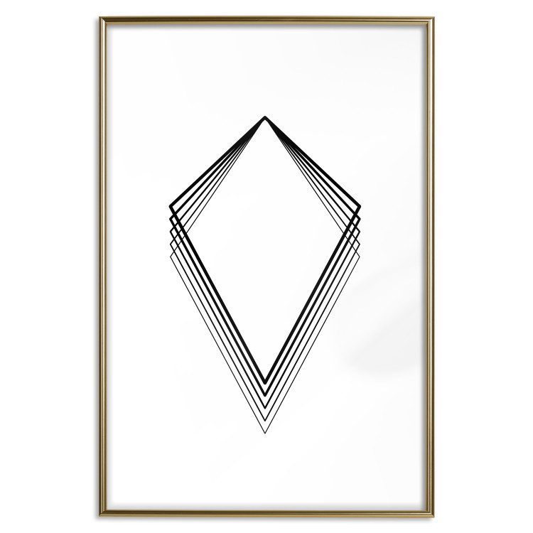 Poster Geometric Shape - line art figures on white contrasting background 127958 additionalImage 14