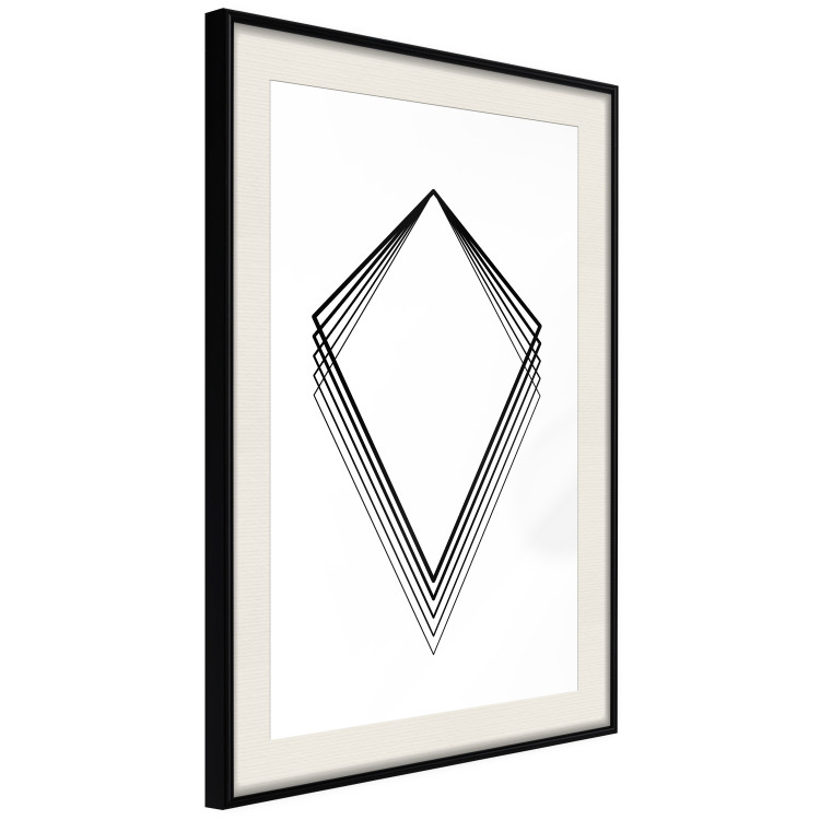 Poster Geometric Shape - line art figures on white contrasting background 127958 additionalImage 2