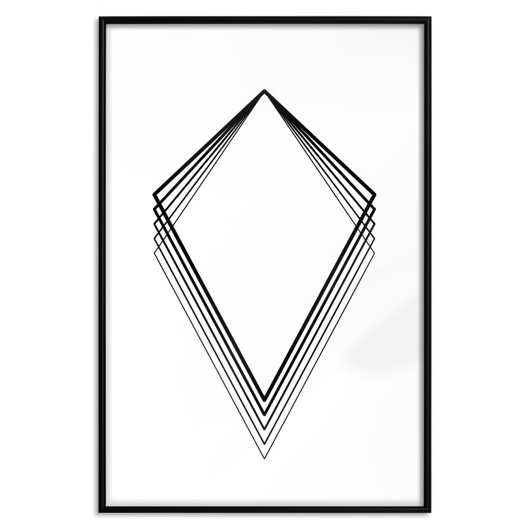 Poster Geometric Shape - line art figures on white contrasting background 127958 additionalImage 16