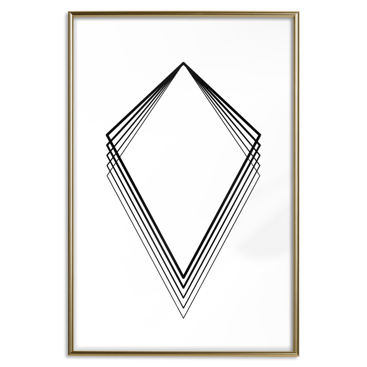 Poster Geometric Shape - line art figures on white contrasting background 127958 additionalImage 21