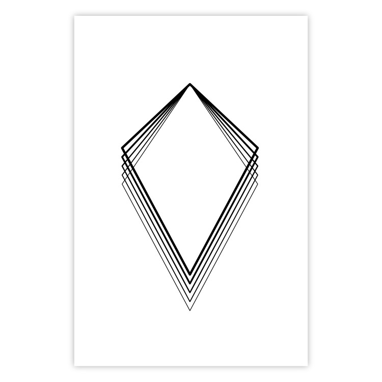 Poster Geometric Shape - line art figures on white contrasting background 127958 additionalImage 25