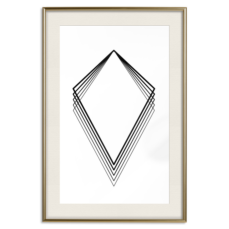 Poster Geometric Shape - line art figures on white contrasting background 127958 additionalImage 20
