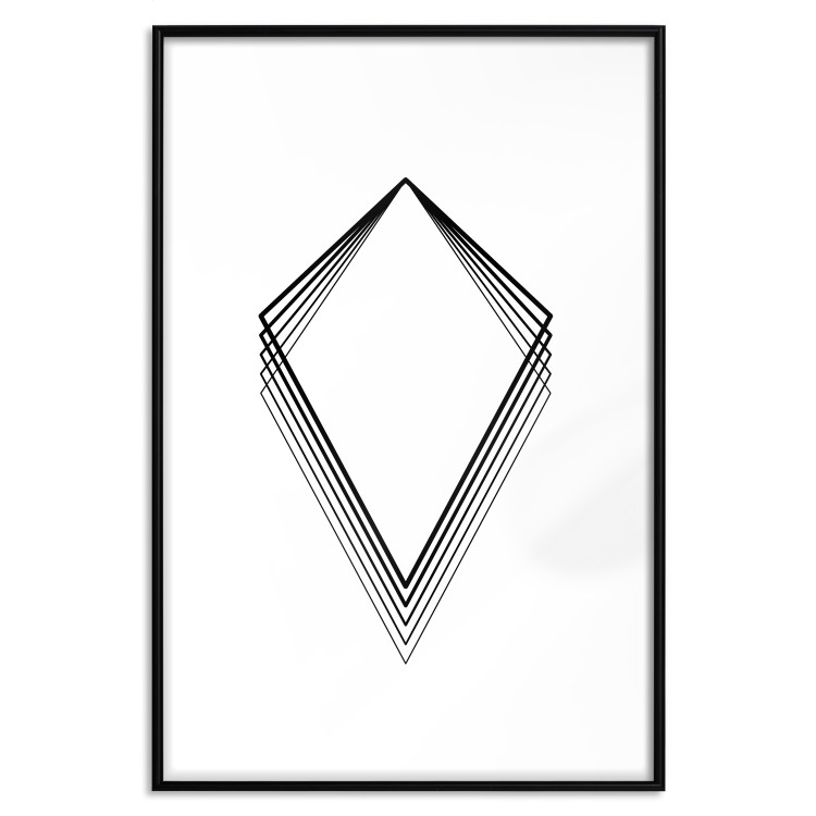Poster Geometric Shape - line art figures on white contrasting background 127958 additionalImage 17