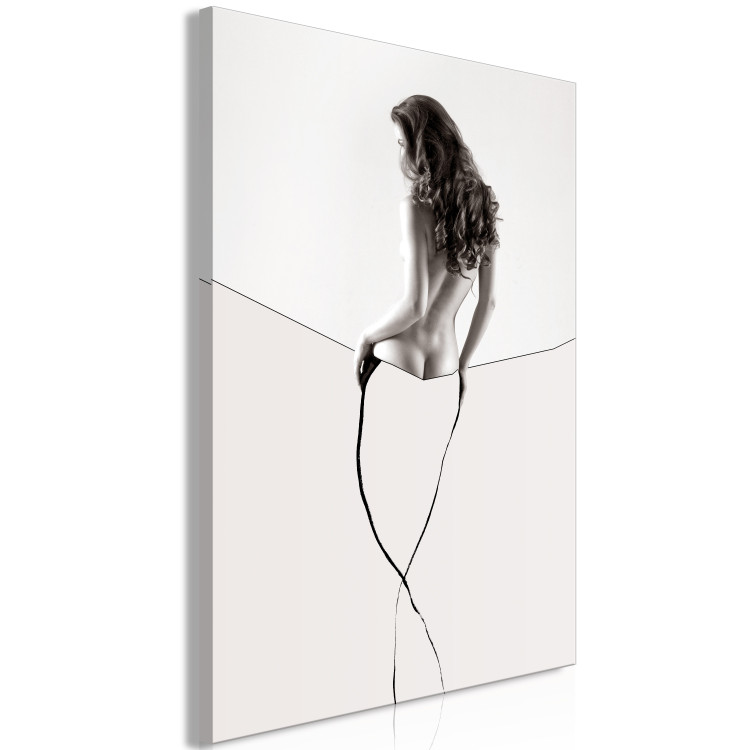 Canvas Sensual Thread (1-part) vertical - abstract silhouette of a woman 128058 additionalImage 2