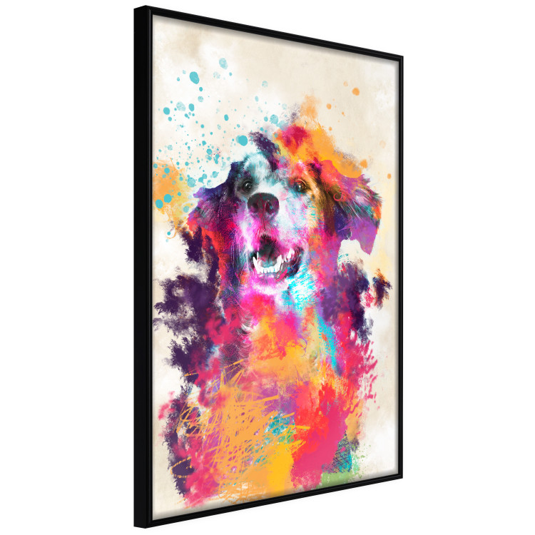 Poster Watercolor Dog - unique colorful abstraction with domestic animal 128858 additionalImage 11