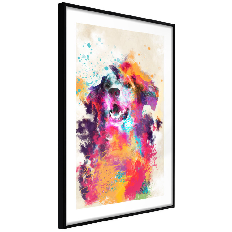 Poster Watercolor Dog - unique colorful abstraction with domestic animal 128858 additionalImage 6