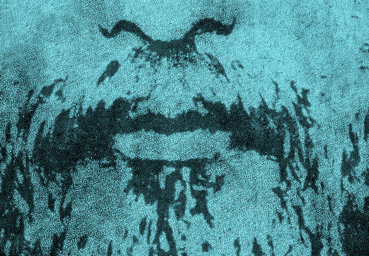 Poster Turin Shroud in Turquoise - sacred composition with a portrait of Jesus 129358 additionalImage 10