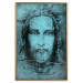 Poster Turin Shroud in Turquoise - sacred composition with a portrait of Jesus 129358 additionalThumb 21