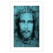Poster Turin Shroud in Turquoise - sacred composition with a portrait of Jesus 129358 additionalThumb 25