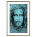 Poster Turin Shroud in Turquoise - sacred composition with a portrait of Jesus 129358 additionalThumb 14