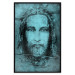 Poster Turin Shroud in Turquoise - sacred composition with a portrait of Jesus 129358 additionalThumb 18