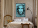 Poster Turin Shroud in Turquoise - sacred composition with a portrait of Jesus 129358 additionalThumb 4